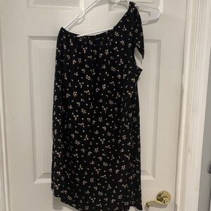 American Eagle Outfitters Black Dress with Floral Pattern
